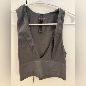 Urban Outfitters Gray Ribbed Tank Top